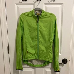 Mavic light cycling jacket, lime, size M